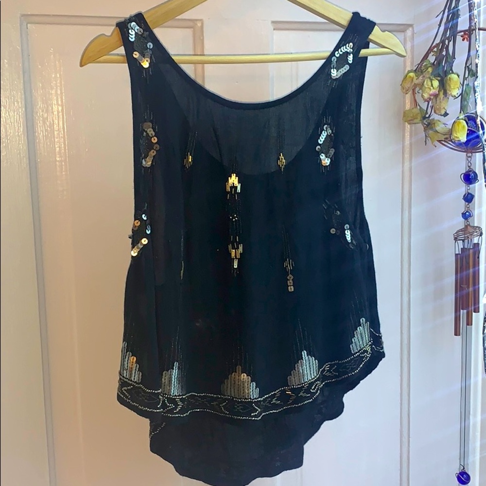 COPY - *FREE PEOPLE* ~~ SHEER DUAL SIDE BUTTON BLOUSE